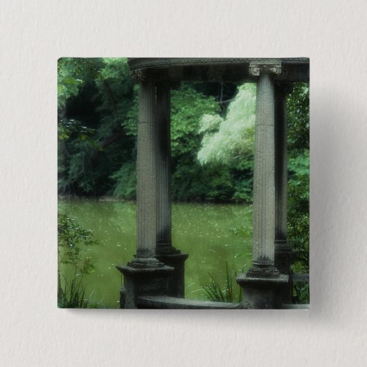 Tempel der Liebe an den alten Westbury Gärten Button (Vorderseite)