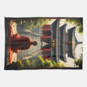 Tempel der Ruhe Geschirrtuch (Horizontal)