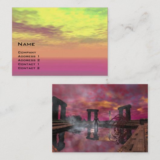 TEMPEL DER WASSER-Science Fiction Visitenkarte (Vorne/Hinten)