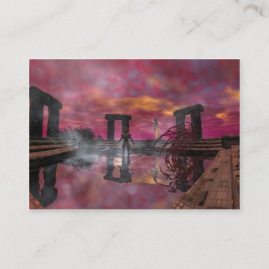 TEMPEL DER WASSER-Science Fiction Visitenkarte (Rückseite)