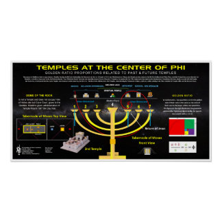 Tempel der YHVH in der Phi-Ratio Poster