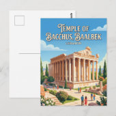 Tempel des Bacchus Libanon Postkarte (Vorne/Hinten)