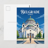 Tempel des Heiligen Sava Serbien Postkarte (Vorne/Hinten)