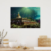 Tempel des Korallenriffs - Poster (Küche)