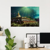 Tempel des Korallenriffs - Poster (Heimbüro)