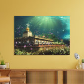 Tempel des Korallenriffs - überzogene Leinwand (Insitu (Wohnzimmer))