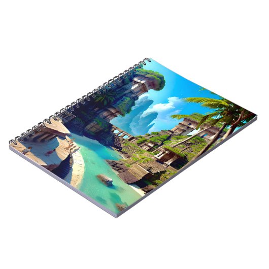 Tempel des Lemuria-Notebooks Notizblock (Linke Seite)