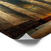 Tempel des neu erwachten Gods Fantasy Art Poster (Ecke)
