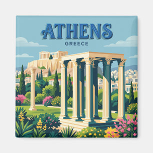 Tempel des Olympischen Zeus Athen Griechenland Magnet