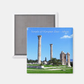 Tempel des Olympischen Zeus - Athen Magnet (Vorderseite/Rückseite)