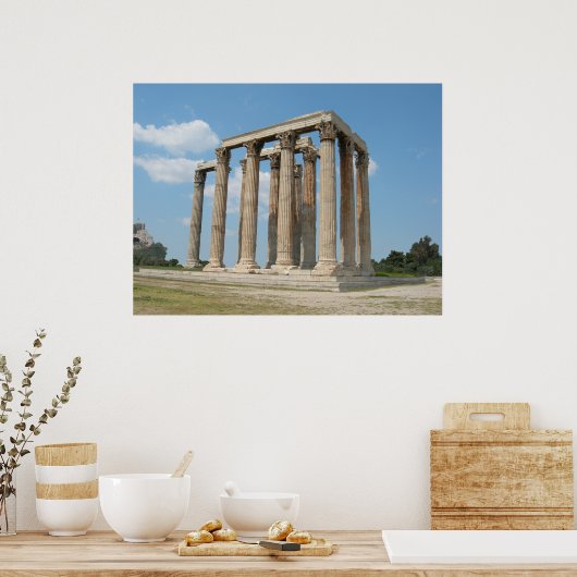 Tempel des Olympischen Zeus (Athen) Poster (Küche)
