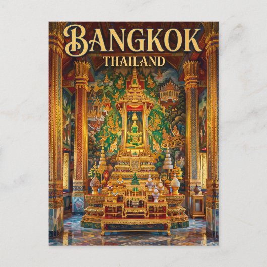 Tempel des Smaragd-Buddha Thailand Postkarte (Vorderseite)