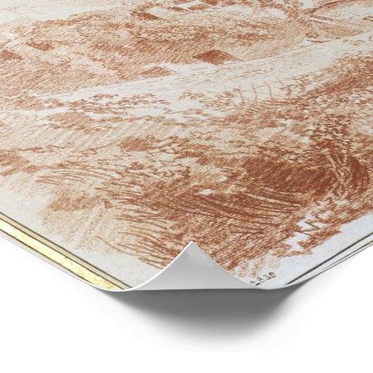 Tempel des Sybil in Tivoli Poster (Ecke)