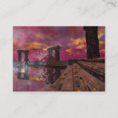 TEMPEL DES WASSERS , Lila Fuchsia Visitenkarte (Rückseite)