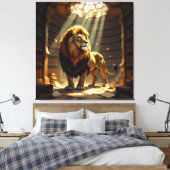 Tempel des Wissens – Die ewige Bibliothek Leinwanddruck (Insitu (Schlafzimmer))