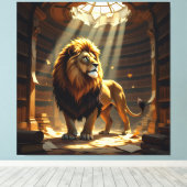 Tempel des Wissens – Die ewige Bibliothek Leinwanddruck (Insitu (Holzboden))