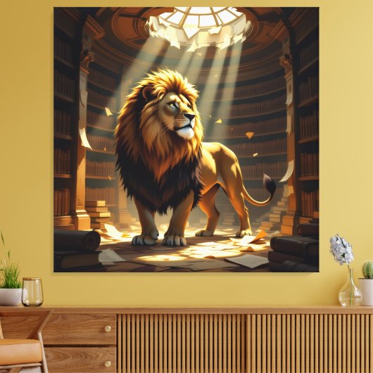 Tempel des Wissens – Die ewige Bibliothek Leinwanddruck (Insitu (Wohnzimmer))