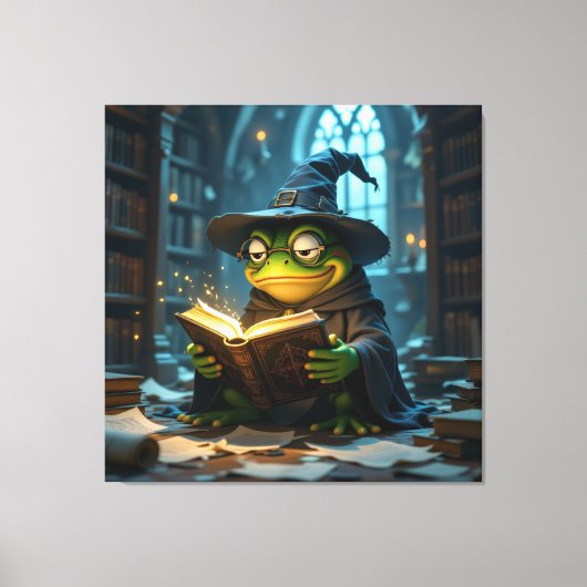 Tempel des Wissens – Die ewige Bibliothek   Leinwanddruck (Vorderseite)