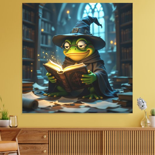 Tempel des Wissens – Die ewige Bibliothek   Leinwanddruck (Insitu (Wohnzimmer))