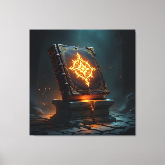 Tempel des Wissens – Die ewige Bibliothek Leinwanddruck (Vorderseite)