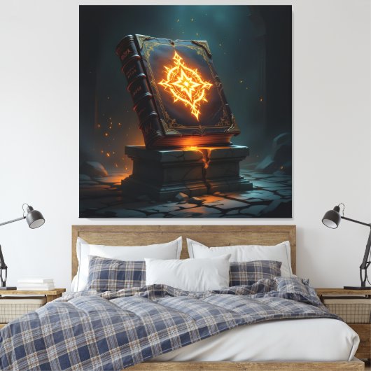 Tempel des Wissens – Die ewige Bibliothek   Leinwanddruck (Insitu (Schlafzimmer))