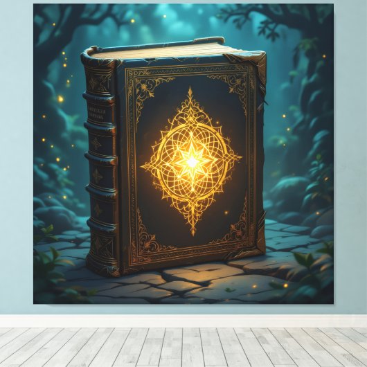 Tempel des Wissens – Die ewige Bibliothek   Leinwanddruck (Insitu (Holzboden))