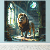 Tempel des Wissens – Die ewige Bibliothek Leinwanddruck (Insitu (Holzboden))