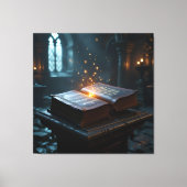 Tempel des Wissens – Die ewige Bibliothek Leinwanddruck (Vorderseite)