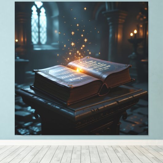 Tempel des Wissens – Die ewige Bibliothek Leinwanddruck (Insitu (Holzboden))