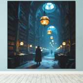 Tempel des Wissens – Die ewige Bibliothek Leinwanddruck (Insitu (Holzboden))