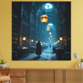 Tempel des Wissens – Die ewige Bibliothek   Leinwanddruck (Insitu (Wohnzimmer))