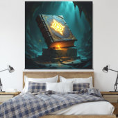 Tempel des Wissens – Die ewige Bibliothek   Leinwanddruck (Insitu (Schlafzimmer))