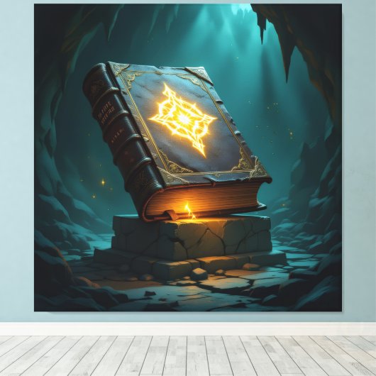 Tempel des Wissens – Die ewige Bibliothek   Leinwanddruck (Insitu (Holzboden))