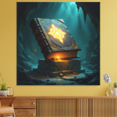 Tempel des Wissens – Die ewige Bibliothek   Leinwanddruck (Insitu (Wohnzimmer))