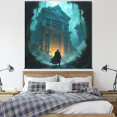 Tempel des Wissens – Die ewige Bibliothek   Leinwanddruck (Insitu (Schlafzimmer))