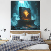 Tempel des Wissens – Die ewige Bibliothek   Leinwanddruck (Insitu (Schlafzimmer))