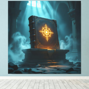 Tempel des Wissens – Die ewige Bibliothek Leinwanddruck