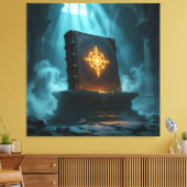 Tempel des Wissens – Die ewige Bibliothek   Leinwanddruck (Insitu (Wohnzimmer))