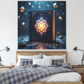 Tempel des Wissens – Die ewige Bibliothek Leinwanddruck (Insitu (Schlafzimmer))