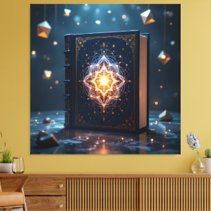 Tempel des Wissens – Die ewige Bibliothek   Leinwanddruck