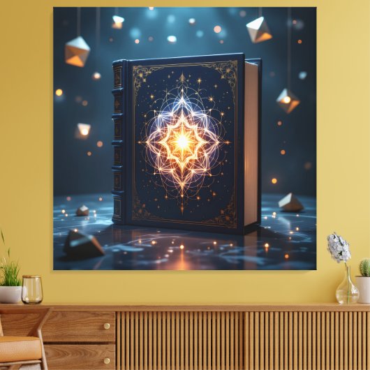 Tempel des Wissens – Die ewige Bibliothek Leinwanddruck (Insitu (Wohnzimmer))