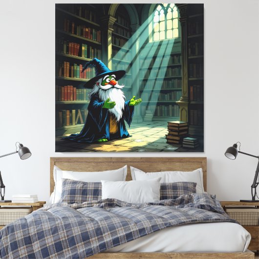 Tempel des Wissens – Die ewige Bibliothek   Leinwanddruck (Insitu (Schlafzimmer))