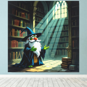 Tempel des Wissens – Die ewige Bibliothek Leinwanddruck