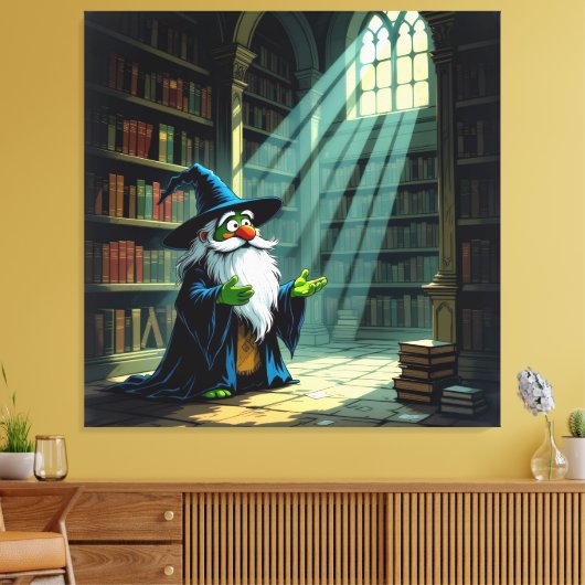 Tempel des Wissens – Die ewige Bibliothek   Leinwanddruck (Insitu (Wohnzimmer))