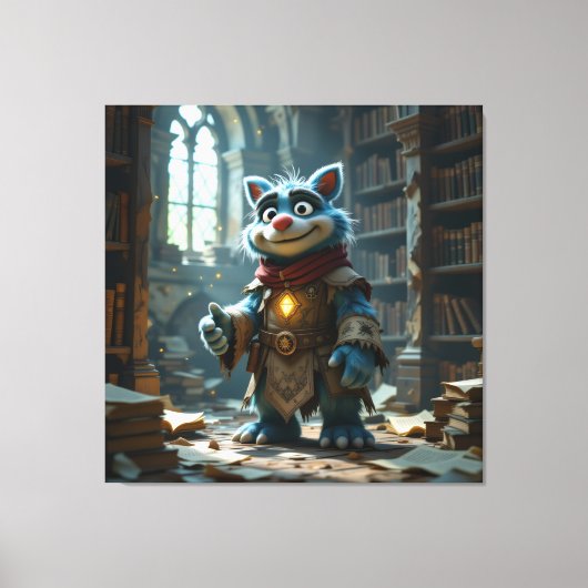 Tempel des Wissens – Die ewige Bibliothek   Leinwanddruck (Vorderseite)