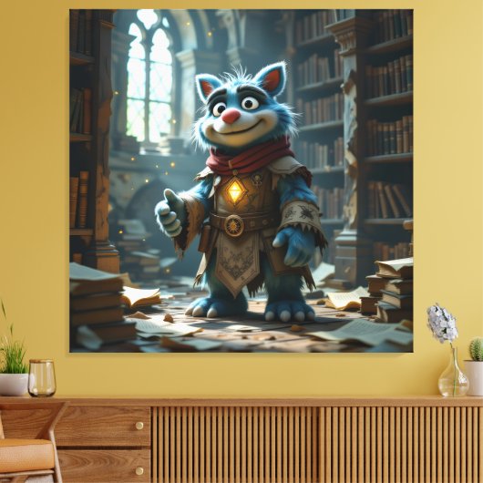 Tempel des Wissens – Die ewige Bibliothek   Leinwanddruck (Insitu (Wohnzimmer))