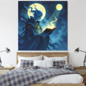 Tempel des Wissens – Die ewige Bibliothek Leinwanddruck (Insitu (Schlafzimmer))