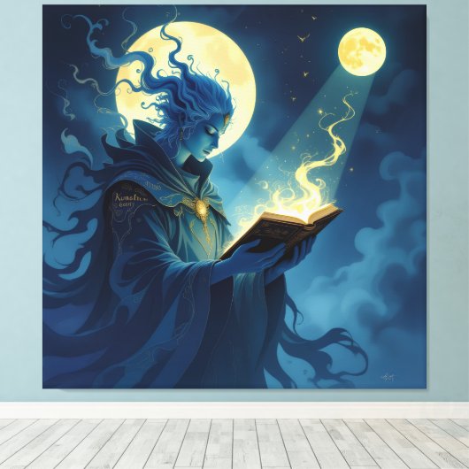 Tempel des Wissens – Die ewige Bibliothek Leinwanddruck (Insitu (Holzboden))