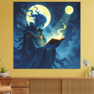 Tempel des Wissens – Die ewige Bibliothek   Leinwanddruck