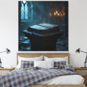 Tempel des Wissens – Die ewige Bibliothek   Leinwanddruck (Insitu (Schlafzimmer))